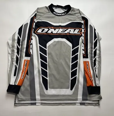 Vintage 1990-00s Oneal Racing Red Gray BMX MX Motocross XL Jersey Orange • $22.99