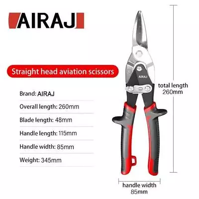 Professional Metal Sheet Cutting Aviation Scissor Tin Snips Scissors  Hand Tool • $16.99