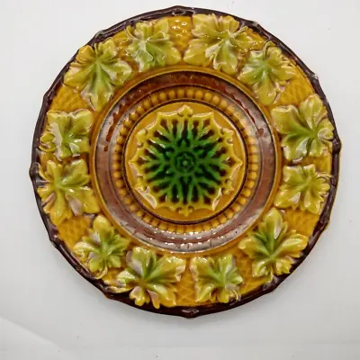 Rare Vintage Minton Majolica Green Leaf Plate Antique 7.5  • $169.99