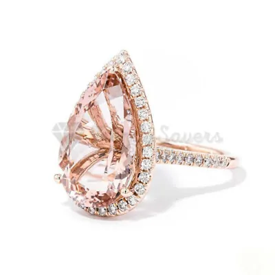 18K Rose Gold Plated Sterling Silver CZ Inlaid Engagement Promise Ring Size 5-10 • £4.99