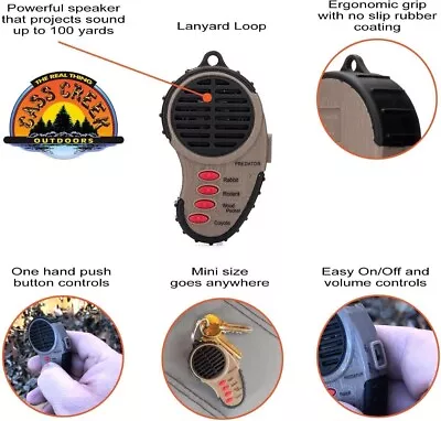 Cass Creek Mini Electronic Predator Electronic Call Coyote/Rabbit/Ro (FVS025979) • $21.99