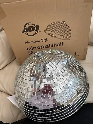 American DJ Half Mirror Ball Motorised 30cm 300mm Disco Glitter Party Mirrorball • £25