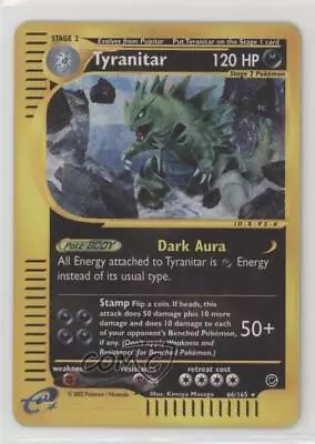 2002 Pokemon E-Card Series - Expedition Reverse Foil Tyranitar #66 2f4 • $23.53