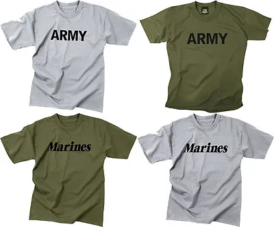Kids Physical Training Gym PT T-Shirt Day Boot Camp Tee (Army Or Marines) • $17.99