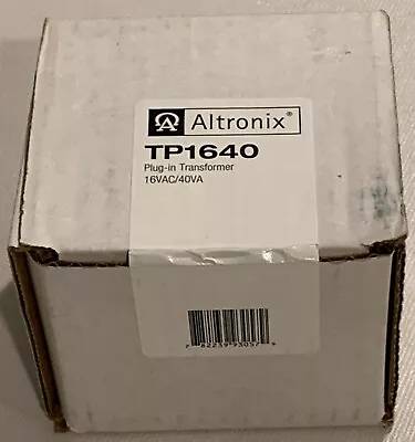 Altronix TP1640 Plug-In Transformer 16VAC/40VA • $30