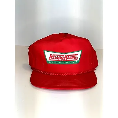 Krispy Kreme Doughnuts Rope Vintage Hat Cap Red Snap Back Adjustable • $14.99