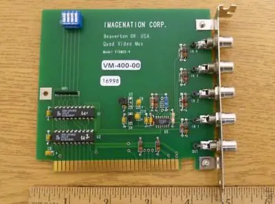 Imagenation Corp Quad Video Mux VIDMUX-4 ISA RCA Conn VM-400-00 Frame Grab Q42 • $19.87