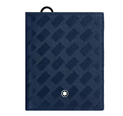 New! MONTBLANC Meisterstuck  Compact Wallet 6 Cc - EXTREME 3.0 Ink Blue Leather • $360