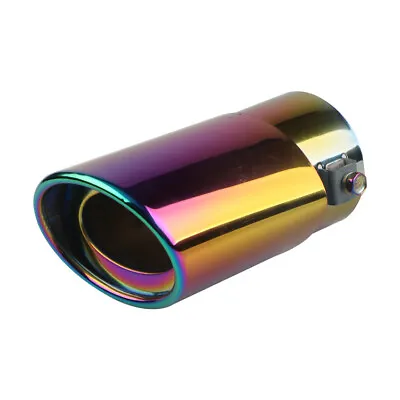 Car Exhaust Pipe Tip Rear Tail Muffler Stainless Chrome Universal Accessories • $10.14