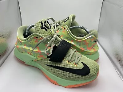 Mens Nike KD 7 Easter Liquid Lime 2015 Low Top Basketball Active Shoes Size 10 • $44.99