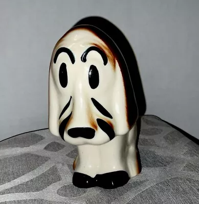 Vintage Mcm Rosemeade Pottery Brown & White Begging Dog Figurine ~ 5  • $30