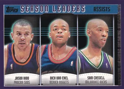 KIDD / VAN EXEL / CASSELL 2000-01 Topps Season Leaders #151 • $1.10