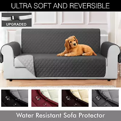 £24.99 • Buy Sofa Covers Quilted Throw Washable Anti Slip Cover Couch Furniture Protector Pet