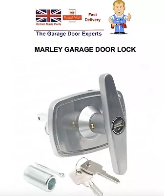 £14.95 • Buy Marley Garage Door Locking T-Handle  Autodor 70mm Fixings Silver 2 Keys, Spares