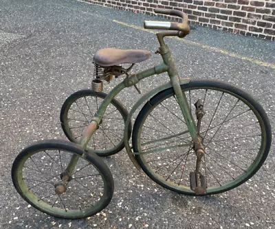 Antique Quality Finest Hartshorne Childs Tricycle Gardner Mass Kids Tricycle • $359.20