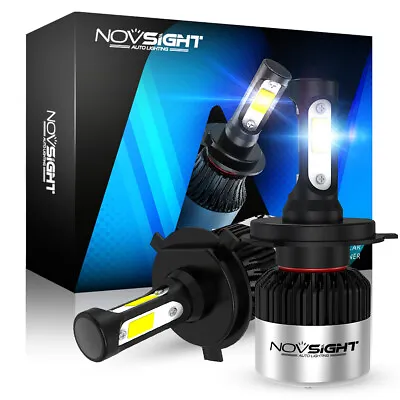 NIGHTEYE/NOVSIGHT 9003 HB2 H4 LED Headlight 9000LM Hi/Low Beam Bulbs 6500K White • $31.99