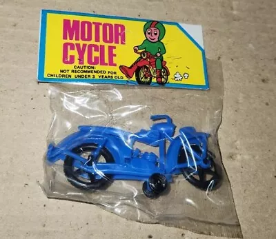 Vintage Blue Mini Platsic Motorcycle • $1