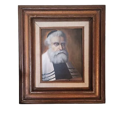 David Pelbam Rabbi Oil Painting 15.5 X 17.5  • $109