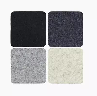 New Bierfilzl Merino Wool Felt Square Coaster Multi 4 Pack Noir  Free Shipping • $21