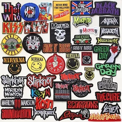 Random Lot Of 50 Rock Band Patches Iron On Music Punk Roll Heavy Metal Sew Badge • $36.84