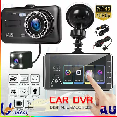 Car Dash Camera Touch Night Vision Video DVR Recorder Front And Rear Dual Cam 4  • $33.95