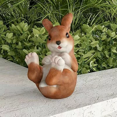 Bunny Rabbit Resin Animal Figurine Outdoor Lawn Garden Flower Bed Decor • $16.99