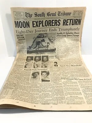 July 24 1969 The  South Bend Tribune Moon Explores Return Apollo 11 • $9