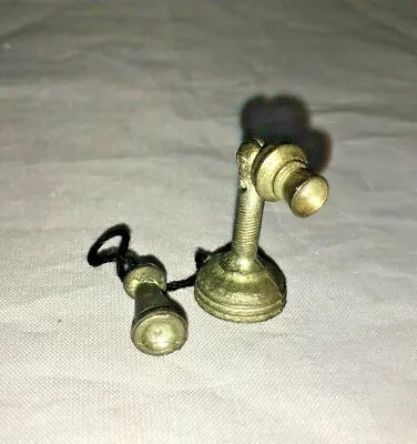 Miniature Dollhouse Metal Candlestick Telephone AS IS • $6.11