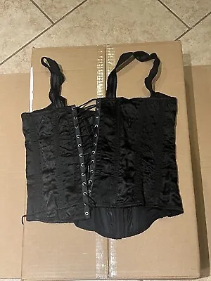 Frederick’s Of Hollywood Vintage 1990’s Corset Bustier Black • $19.99