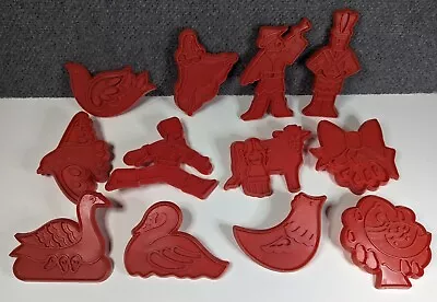 Complete Vintage 1978 Chilton Twelve Days Of Christmas Red Cookie Cutters Set • $17.95