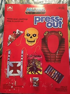 RARE Vintage 1985 Masters Of The Universe Press Out Book  By Golden Book MOTU • $25