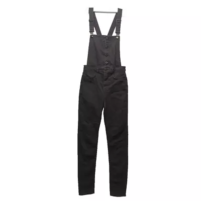 H&M Women Jumpsuit Jeans High Rise Skinny Leg Solid Black Size 4  W:28 L:28 • $24.50