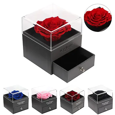 $24.74 • Buy Preserved Roses Eternal Flowers In Box Romantic Valentine's Day Gift With Bag