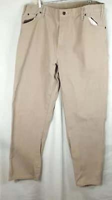 Dickies Pants Mens 40 Brown Carpenter Canvas Relaxed Fit Work Wear Cotton 40x34 • $18