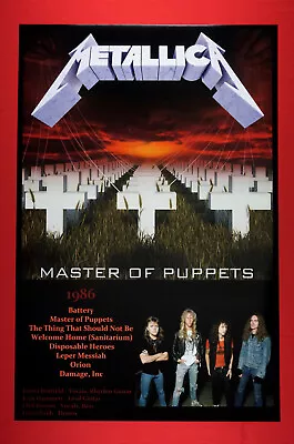 Metallica Master Of Puppets Hetfield Hammett  Album Promo Poster 24X36 NEW ME86 • $23.95