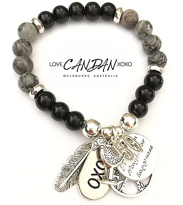 50th Birthday Gift Bracelet Xoxo Angel Wine Glass Cocktail Guardian Angel Charm • $23