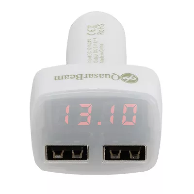 QuasarBeam Cigarette Car Charger 4 In 1 Dual USB Adapter Battery Devices Tester  • $9.99