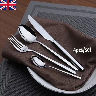 4/8/16/24/32pcs Stainless Steel Cutlery Sets Multi-Colorful Fork For Dining UK • £9.88