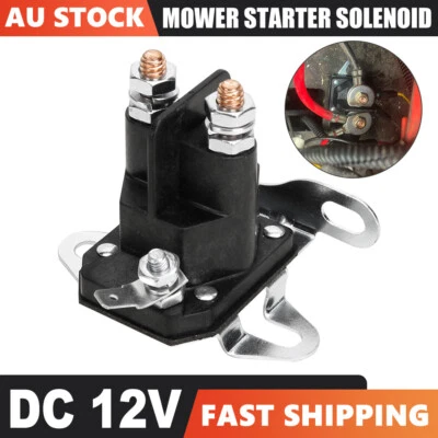 $16.85 • Buy 12 Volt Ride On Mower Starter Solenoid 3 Terminal Bottom Mount Part Universal AU