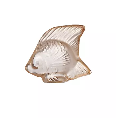 GENUINE LALIQUE Gold Luster Fish Sculpture 10543400 • £89.99
