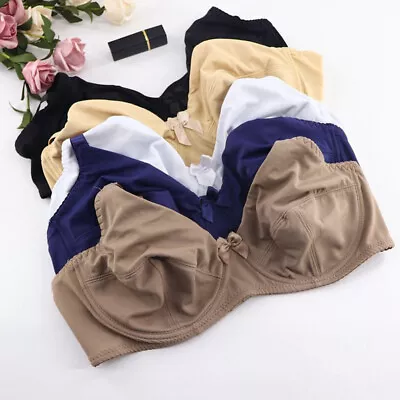 $16.02 • Buy 14 16 18 20 22 24-30 BC D E F Cup Plus Size Underwire Full Coverage Bra Unpadded