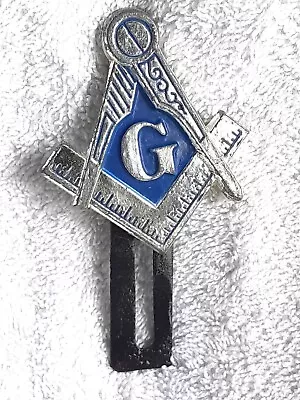 Vintage Masonic License Plate Topper - Unmarked 2 7/8  • $20