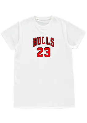 T-shirt Mens Womens Unisex Michael Jordan Chicago Bulls 23 Gift Polyester M L Xl • £11.99