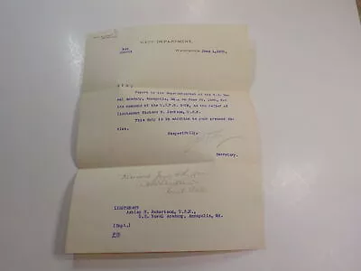 Spanish-American War Letter 1900 U.S. Naval Academy Annapolis Maryland Navy VTG  • $9.15