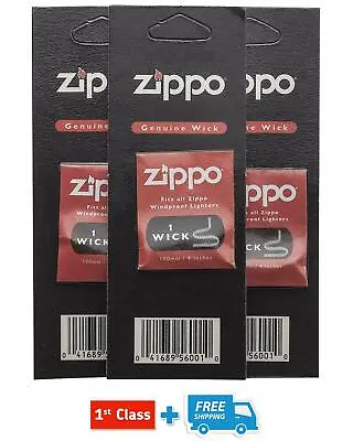 3 Packs 100% Genuine Zippo Lighter Wick  Genuine Original Free Postage • £6.59