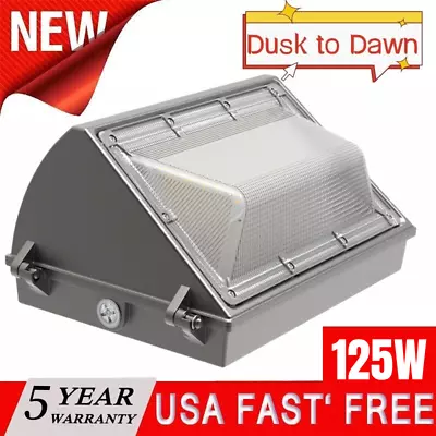 125W LED Wall Pack Light Commercial Dusk To Dawn Outdoor Security Light Fixture • $77.28