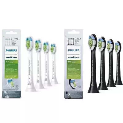 4Pcs Philips Sonicare W2 Optimal White Toothbrush Heads White/Black HX6064/10 AU • $20.29