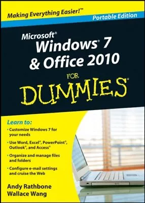 MICROSOFT WINDOWS 7 & OFFICE 2010 FOR DUMMIES PORTABLE *Excellent Condition* • $29.75