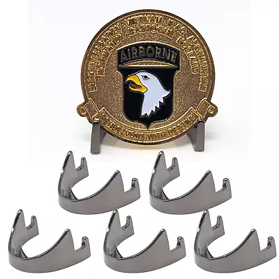 Military Challenge Coin Display Stand - Solid Metal With Anodized Finish • $5.99