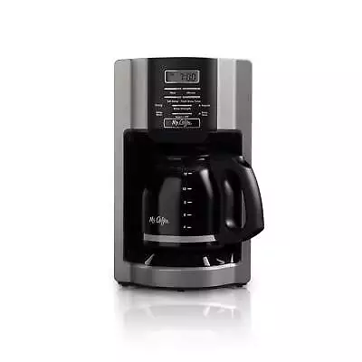Mr. Coffee 12-Cup Programmable Coffeemaker Rapid Brew Brushed Metallic • $32.95